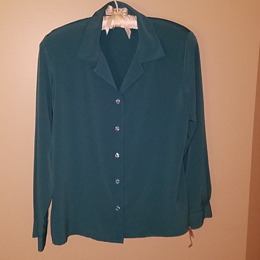 Notations petite turquoise blouse *